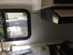 glass backsplash in RV