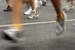 Runners in race
