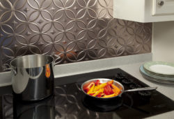 Fasade panels in Brushed nickel