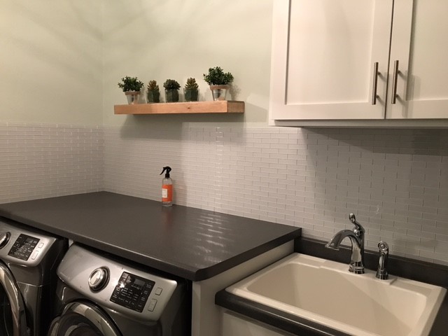 laundry room with Aspect tiles on wall